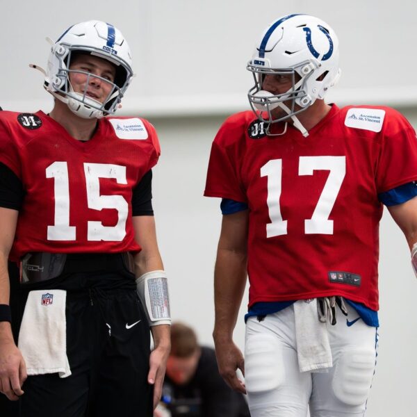 Colts QB Riley Leonard wholesome, on edge with position in limbo
