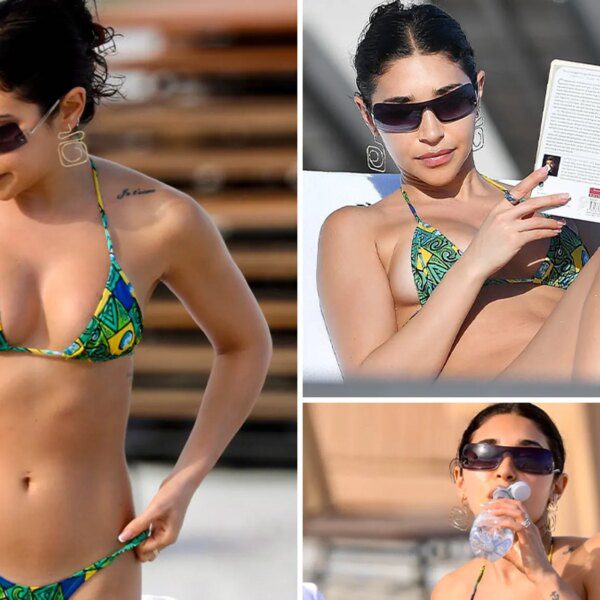 Chantel Jeffries Wears Stringy Bikini Lounging At Beach