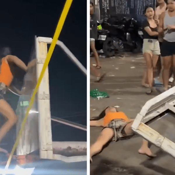 Philippines Woman Twerks on Basketball Hoop Before It Crashes Down, on Video