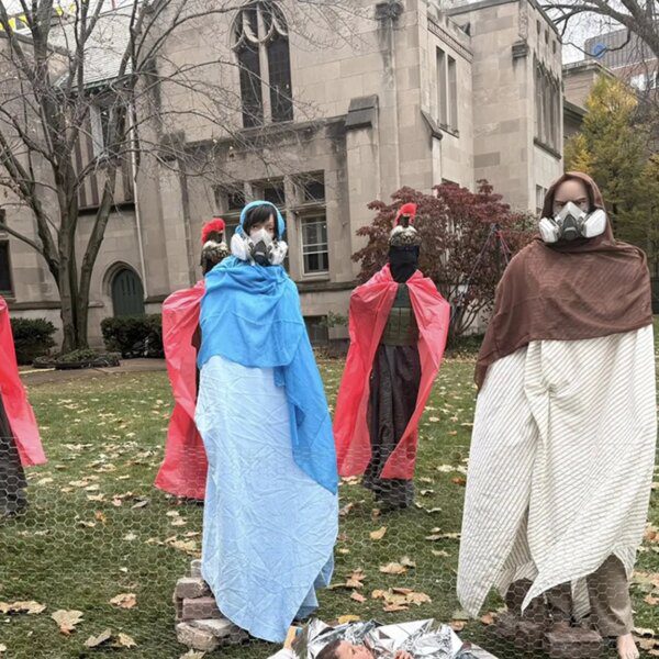 Zip-Tied Baby Jesus Guarded by ICE Agents in Illinois Church Nativity Scene