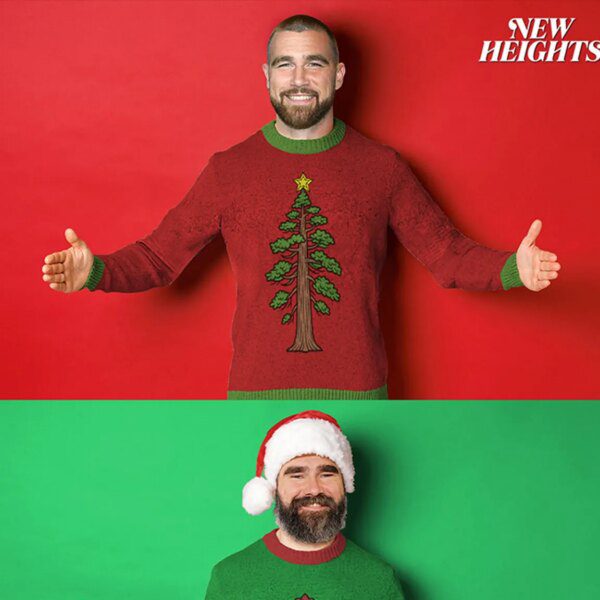 Travis and Jason Kelce Spark Viral Reactions with Suggestive Christmas Sweaters