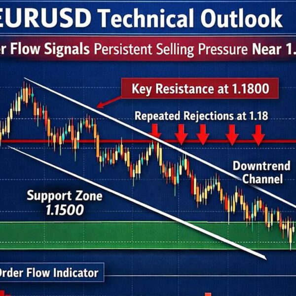 EURUSD Technical Outlook: orderFlow Intel Signals Persistent Selling Pressure Near 1.18