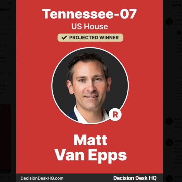 Decision Desk calls the Tennesseee House particular election for Republican Van Epps