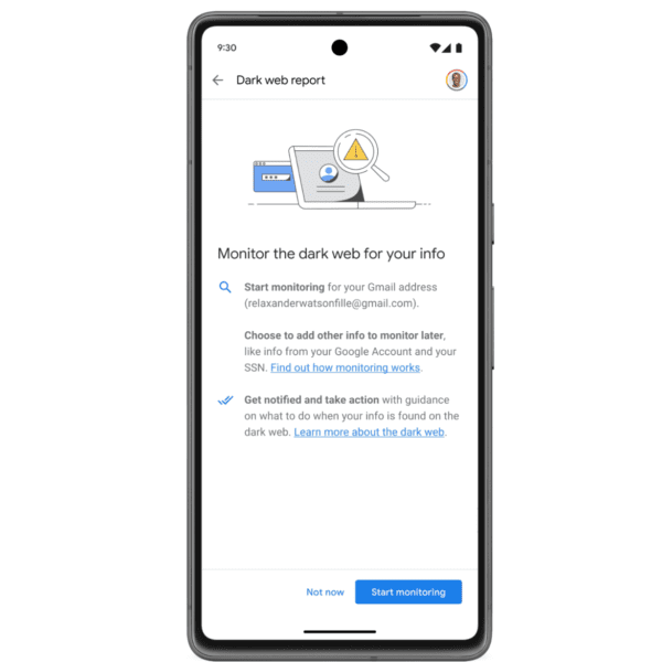 Google’s ‘dark web report’ function will not be obtainable beginning in February