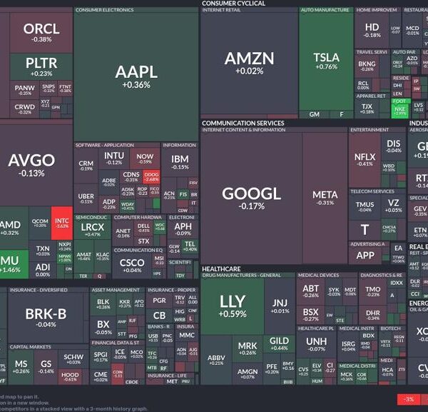 Tech sector dips: Mild losses for Nvidia and Oracle, whereas Tesla accelerates