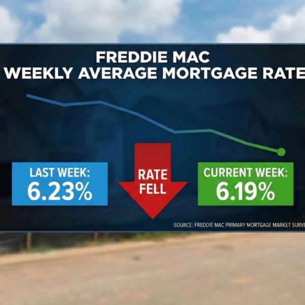Freddie Mac: The 30 12 months mortgage fee falls to six.19% from…