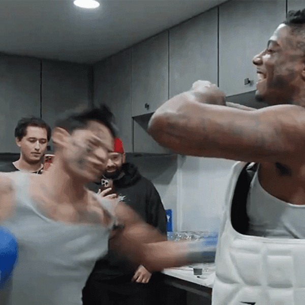 Blueface Left Reeling After Stomach Punch From Boxer Ryan Garcia, on Video