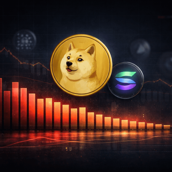 Dogecoin, Solana End 2025 With Half The Weekly Vol. Of 2024