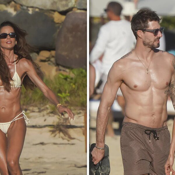 Izabel Goulart Rocks Skimpy Bikini on Beach Outing with Fiancé Kevin Trapp