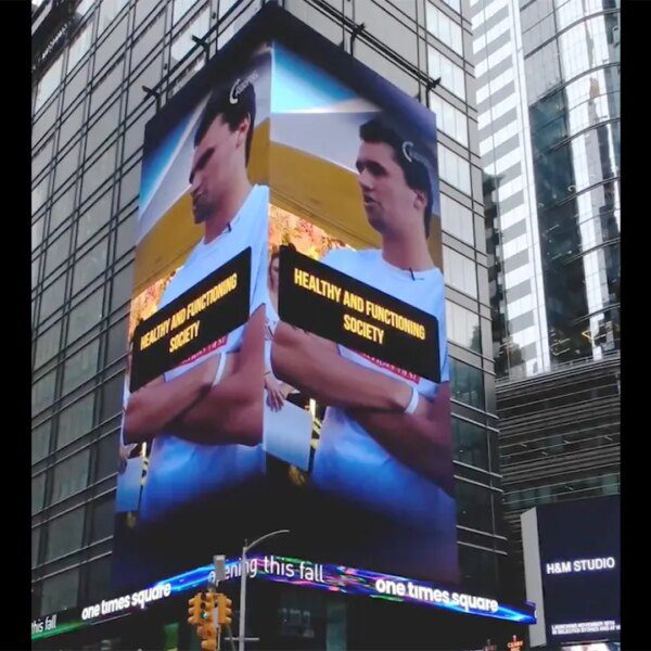 TPUSA promotes AmericaFest 2025 convention with Times Square advert marketing campaign