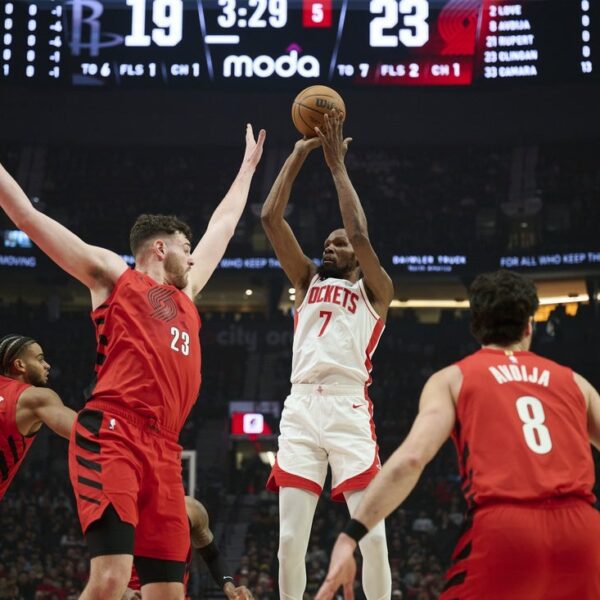Trail Blazers spoil Kevin Durant’s milestone in win over Rockets