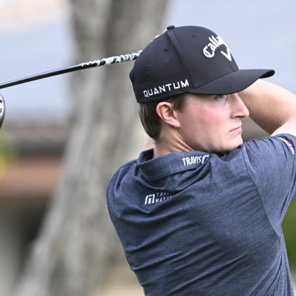 Blades Brown’s course document has him tied atop American Express leaderboard