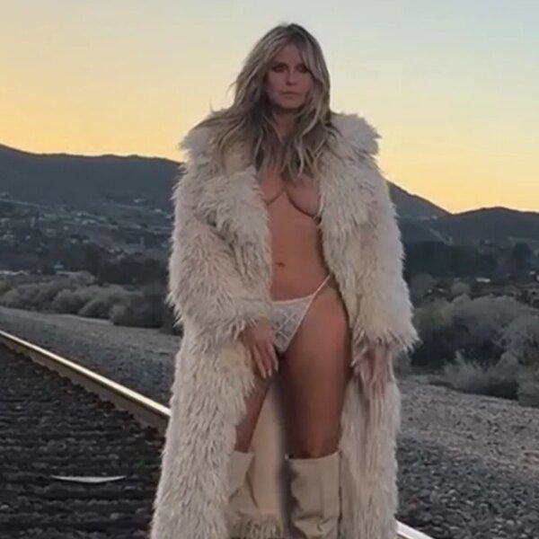 Heidi Klum Shirtless Under Fur Coat Teasing New Song With Diplo