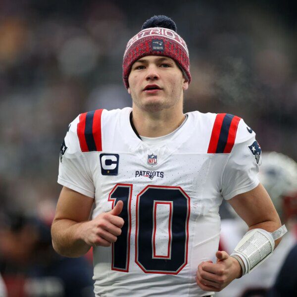 NFL followers react as Drake Maye arrives for Patriots vs. Chargers wild-card&hellip;