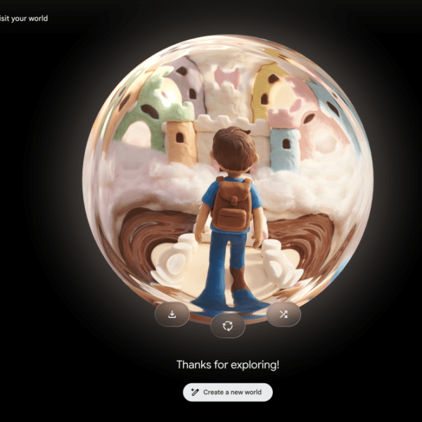 I constructed marshmallow castles in Google’s new AI world generator