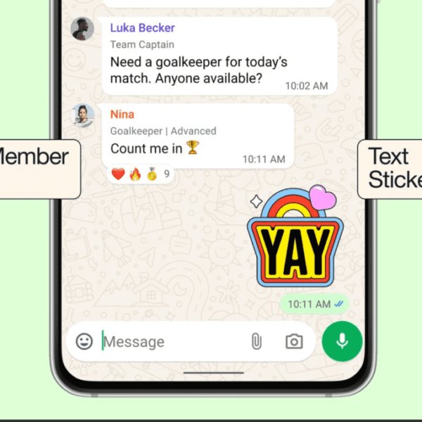 WhatsApp rolls out new group chat options, together with member tags