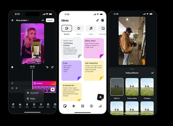 Edits Gets IG Links, Weekly Ideas, and New Video Effects Features