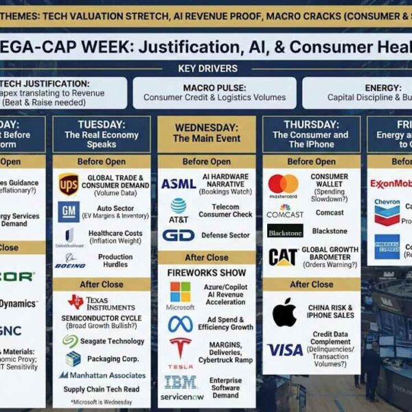 The week forward: Earnings season shifts into most overdrive