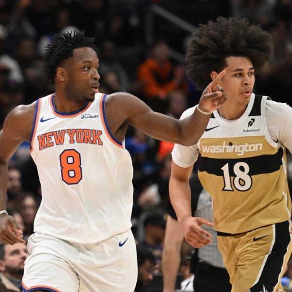 Knicks F OG Anunoby (toe) out vs. 76ers