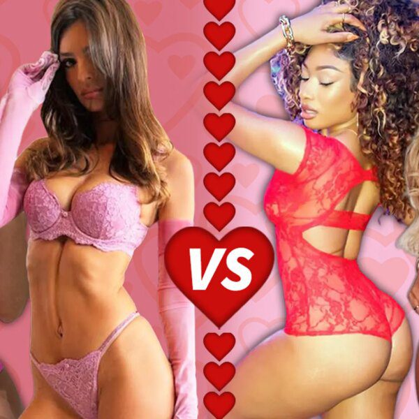 PINK VS. RED: Ladies in Lacy-Hot Lingerie Who'd You Rather?!