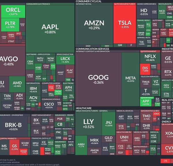 market turbulence: Tesla tumbles, whereas Oracle soars