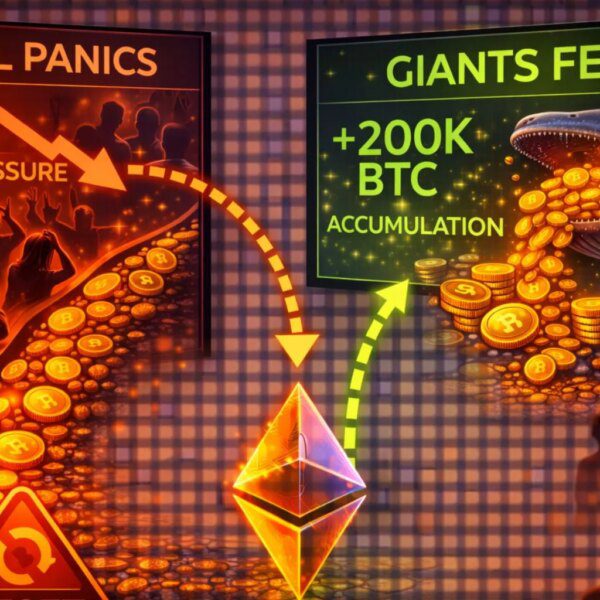 Retail Panics, Giants Feast: Whales Accumulate 200K Bitcoin Despite Selling Pressure