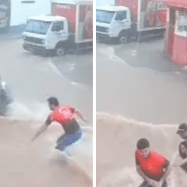 Brave Bystanders Save Women Swept Up in Powerful Floodwater, on Video