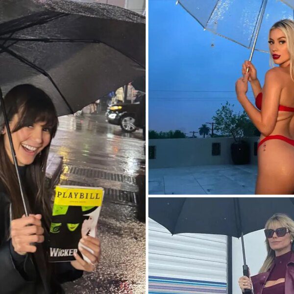 Hollywood Makes It Rain With Super Soaker Snaps … Happy Umbrella Day!