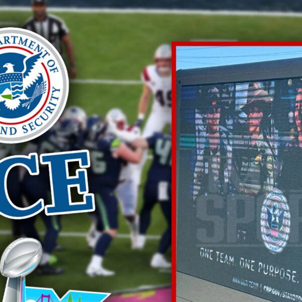 ICE Ads Photographed Around Levi’s Stadium Ahead of Super Bowl