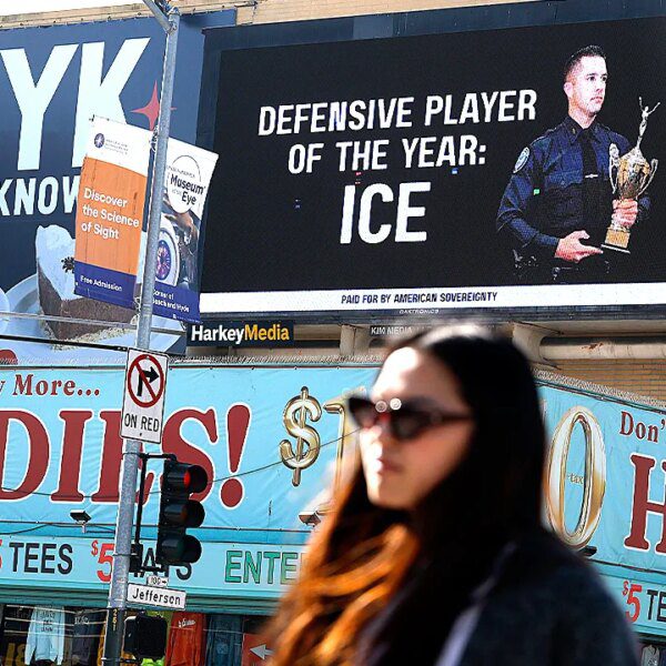 ICE assist billboard seems in San Francisco forward of Super Bowl LX