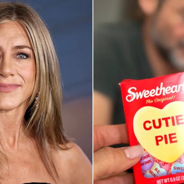 Jennifer Aniston shares Valentine’s day second with boyfriend Jim Curtis