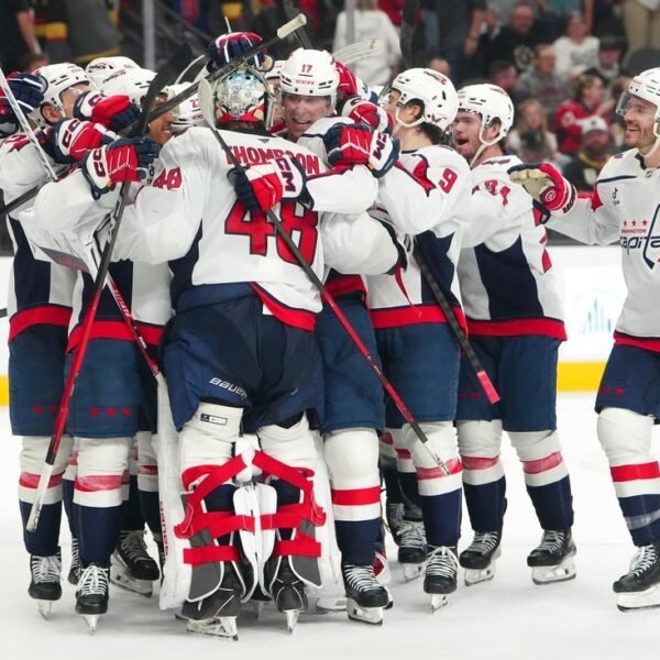 Dylan Strome’s heroics assist Caps nip Knights in shootout