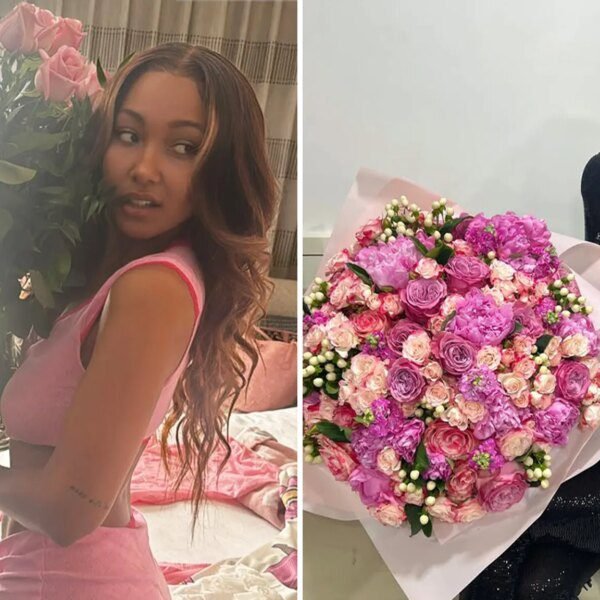 Babes Showered With Flowers For National Flower Day