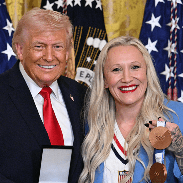 President Trump Gifted Medal By U.S. Olympian At White House