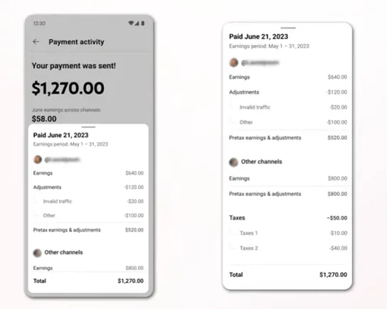 YouTube updates Payment Activity overview, gives extra detailed information