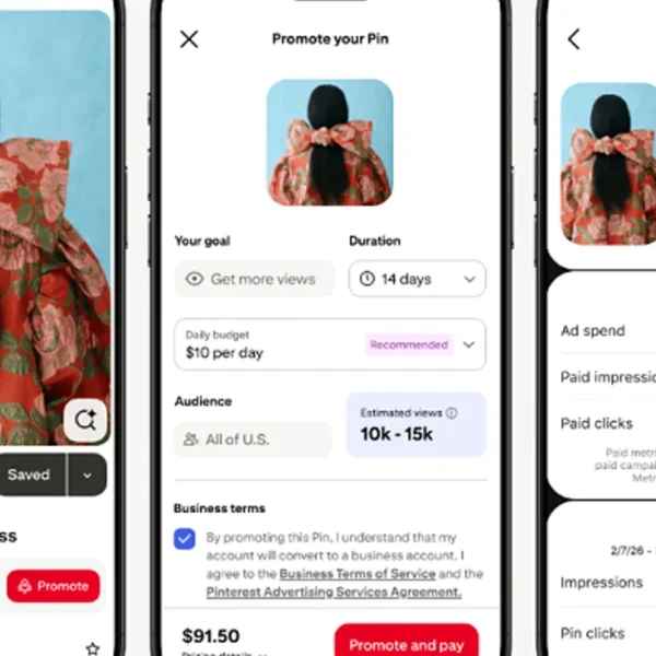Pinterest provides Promote a Pin possibility for entrepreneurs
