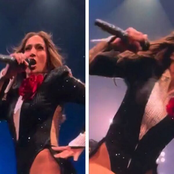 Jennifer Lopez Slips & Nearly Falls Hard During Las Vegas Residency, Video