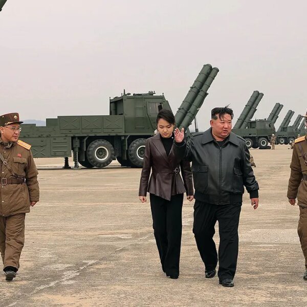 Kim Jong Un watches North Korea weapons check with teenage daughter