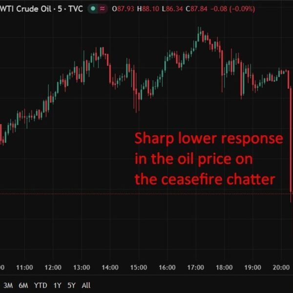 Oil falls on report of attainable one-month ceasefire beneath Witkoff-Kushner plan