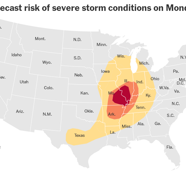 Missouri and Illinois Face Severe Storms and Tornado Threat
