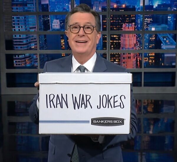 Stephen Colbert Sends Jimmy Kimmel a Box of ‘Iran War Jokes’