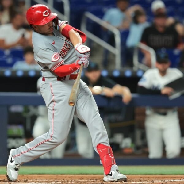 Sal Stewart, Reds take intention at Marlins ace Sandy Alcantara