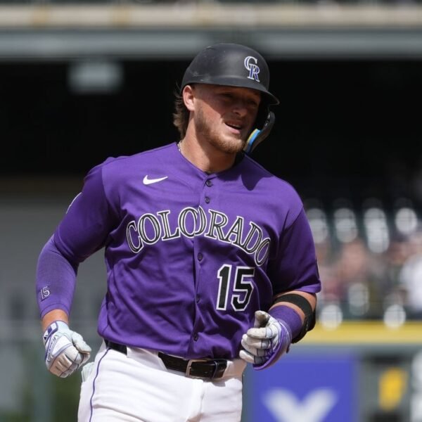Rockies C Hunter Goodman (finger) leaves sport after hit by pitch