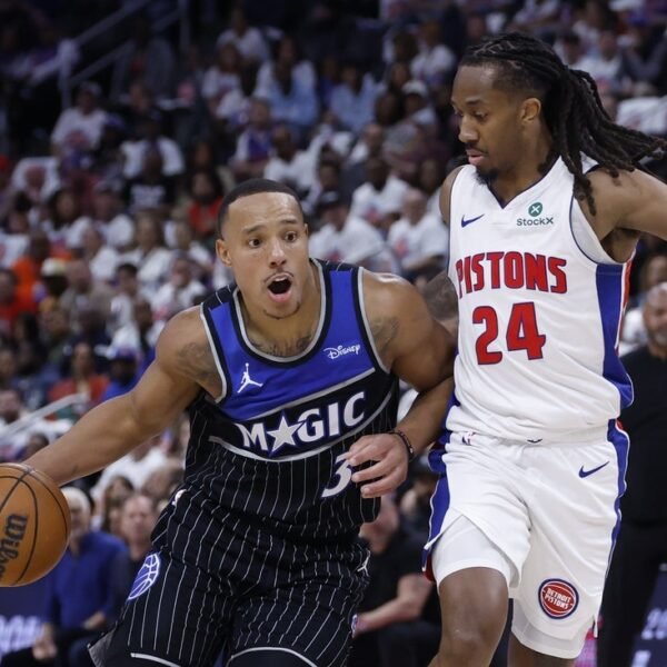 Shooting woes sink Magic as Pistons even up collection in G2