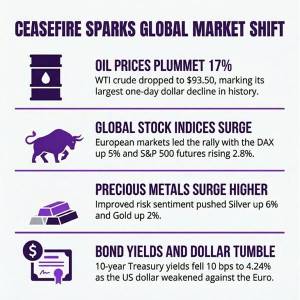 investingLive European markets wrap: Oil hammered decrease, danger rallies on US-Iran ceasefire