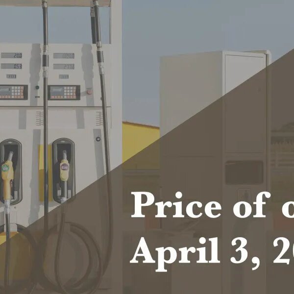 Current value of oil as of April 3, 2026