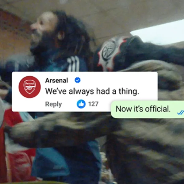 WhatsApp companions with Arsenal Football Club