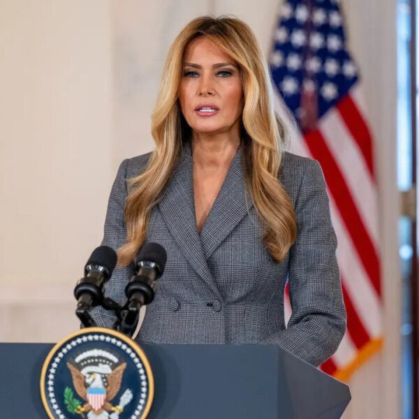 Melania Trump denies any Epstein connection in White House speech