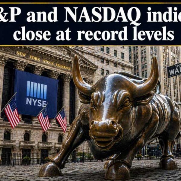 The NASDAQ and S&P indices shut at file ranges
