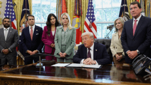 Trump cupboard shakeup: who might comply with Noem and Bondi out the door